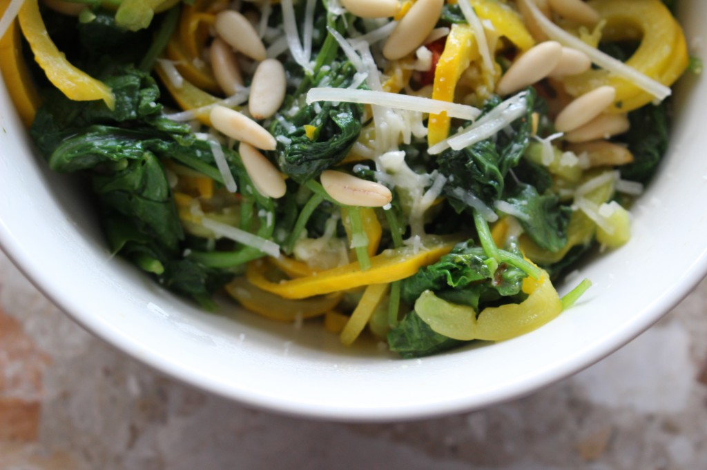 kale and summer squash saute from the domesticated wolf 