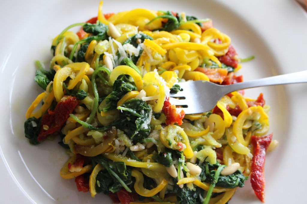 kale and summer squash saute from the domesticated wolf 