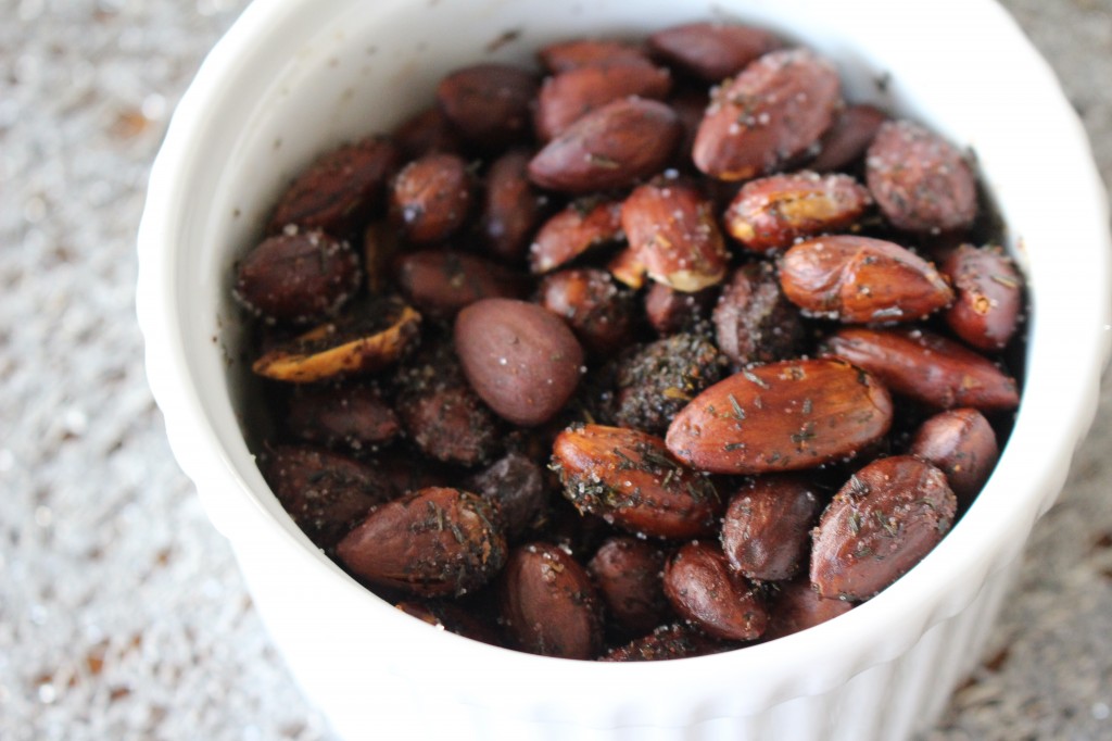 savory roasted almonds
