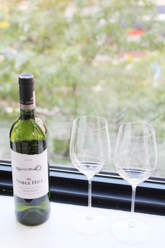 wine on the windowsill