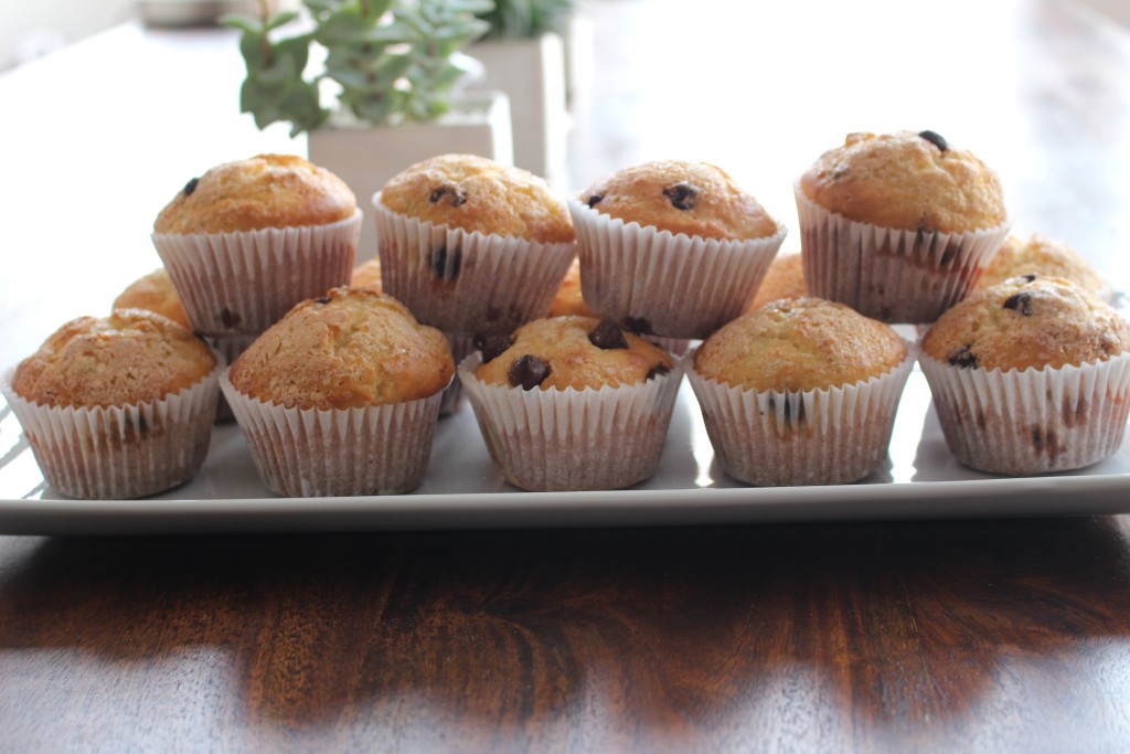 banana chocolate chip muffins