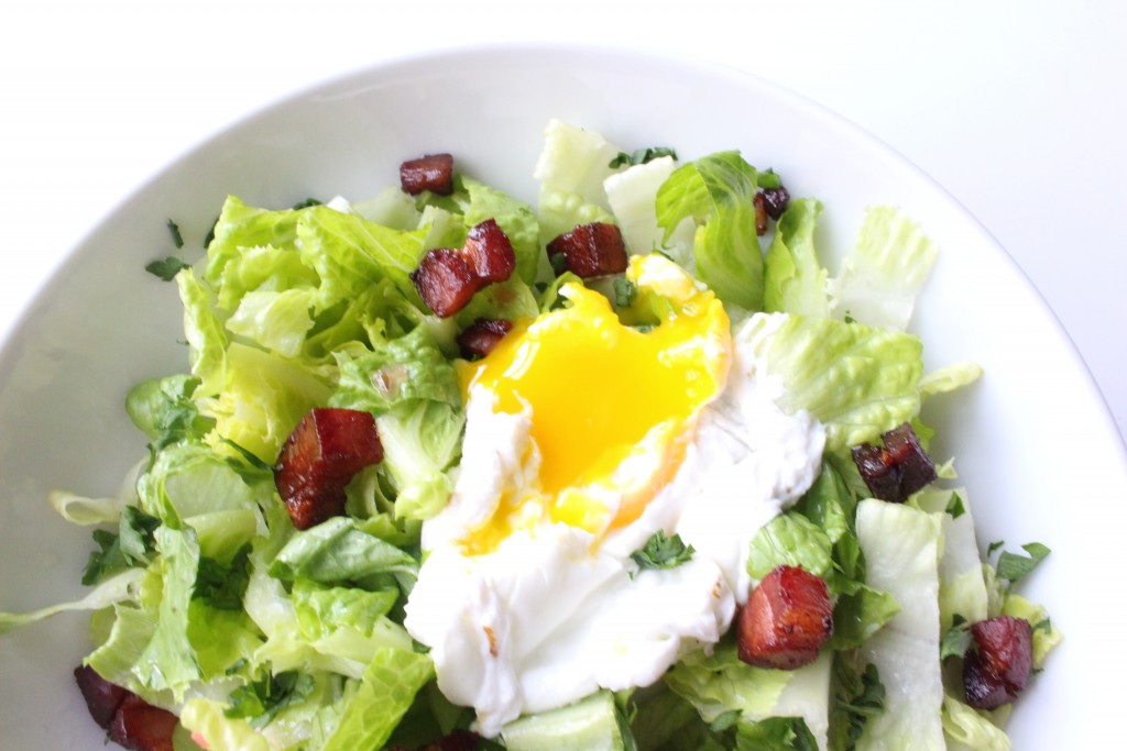 crispy speck and poached egg salad || the domesticated wolf