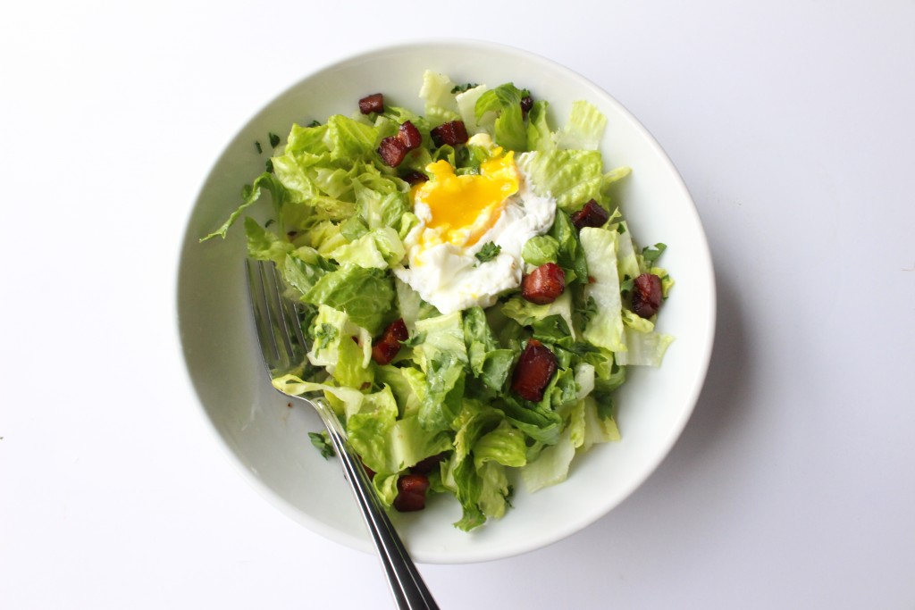 crispy bacon and runny egg salad || the domesticated wolf