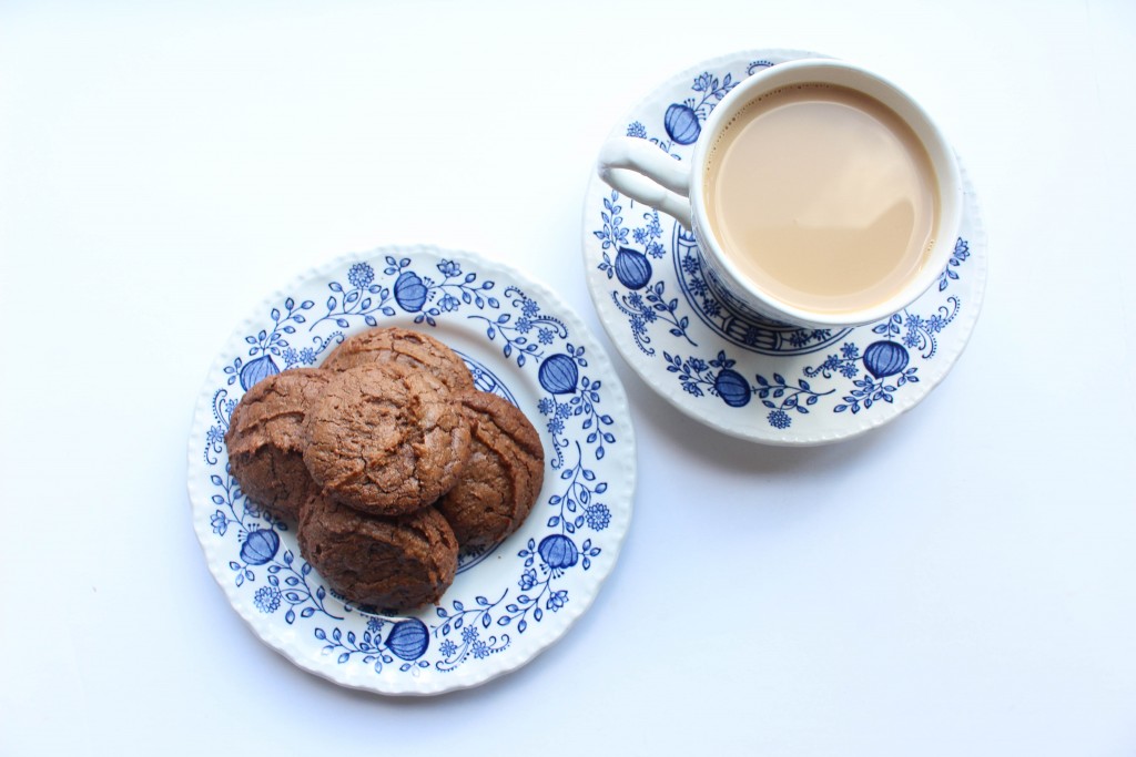 coffee and peanut chocolate cookies | the domesticated wolf