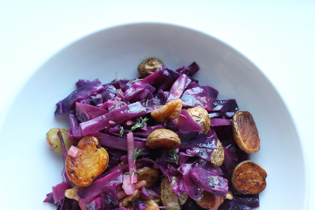 purple cabbage and roasted potato salad | the domesticated wolfpickled purple cabbage and roasted potato salad | the domesticated wolf