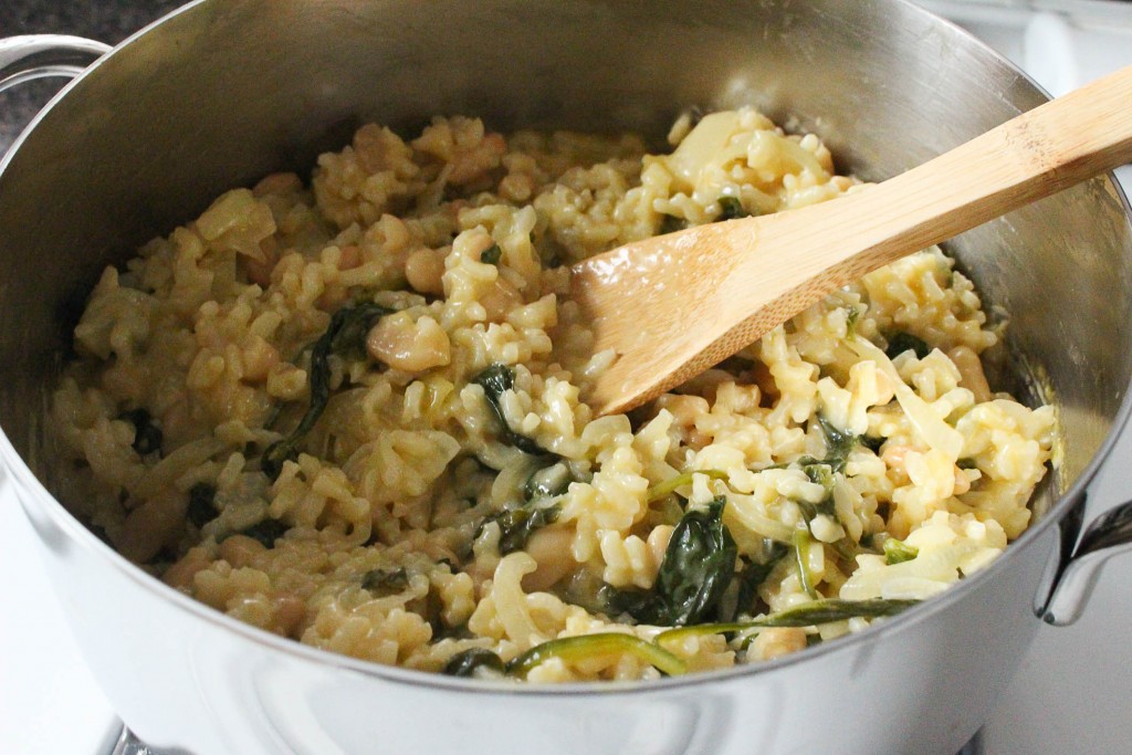 Easy Weeknight Risotto with Spinach | The Domesticated Wolf
