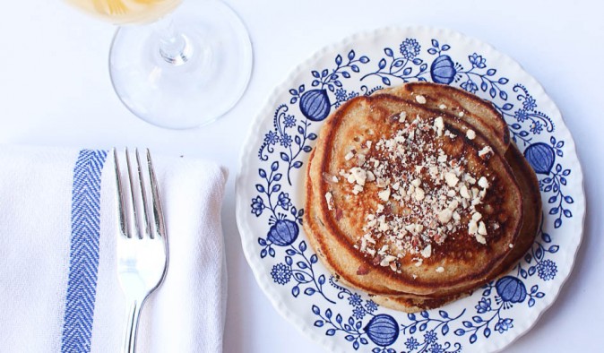 vanilla hazelnut pancakes